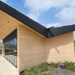 Conference Building with wood roof decking