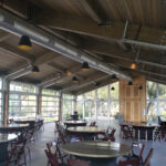 Indoor Pavilion with glulam arches